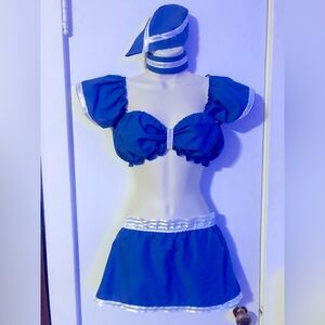 Britney Toxic Airline Stewardess Cosplay Outfit
